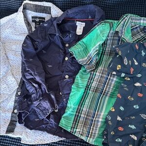 4 different boys Button Down Shirts 4T